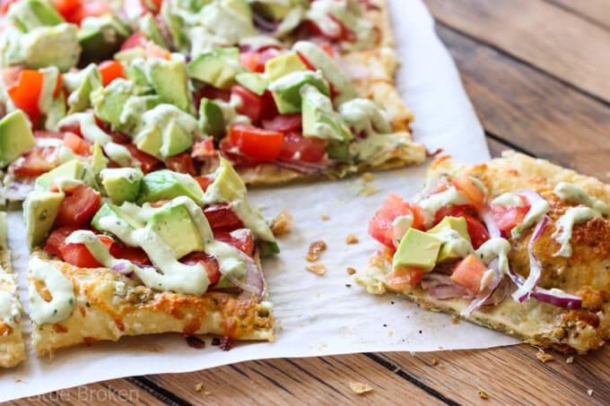 pizza with avocado