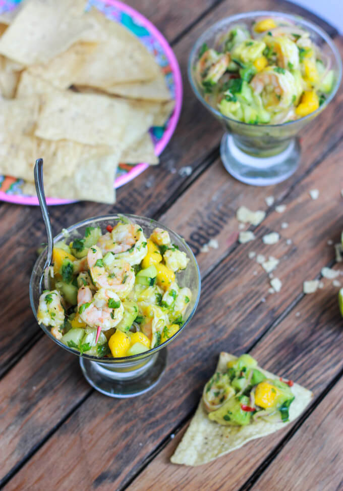 Shrimp Salad with Mango and Avocado - Little Broken