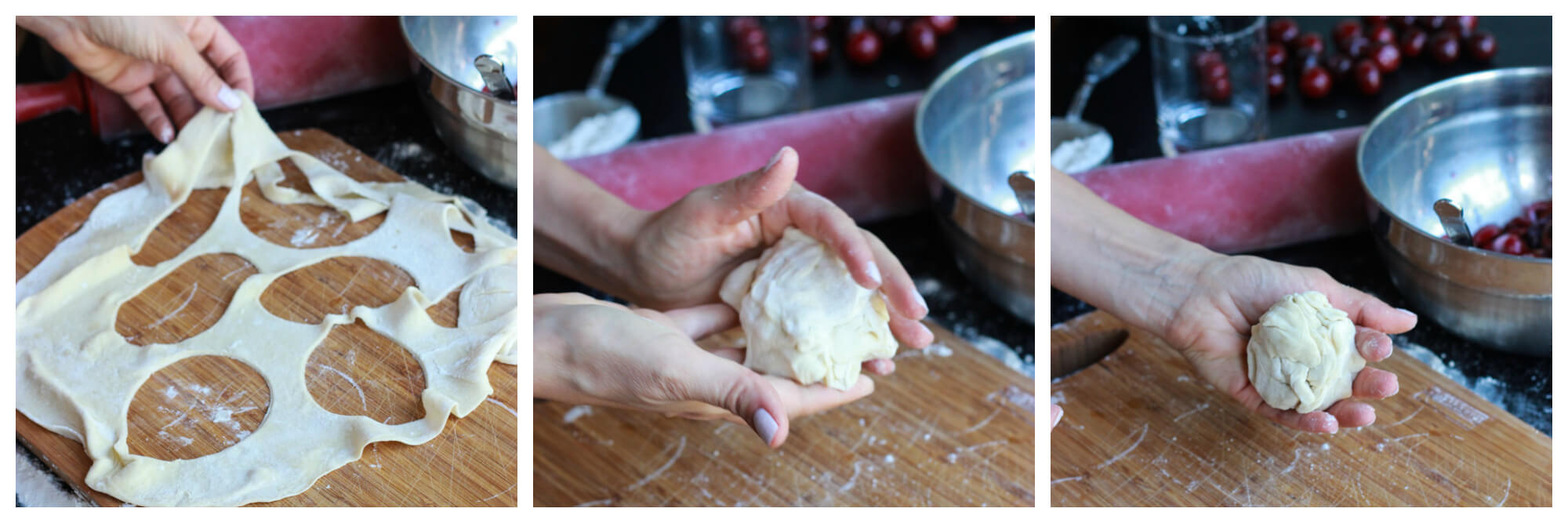 rolled out dough.