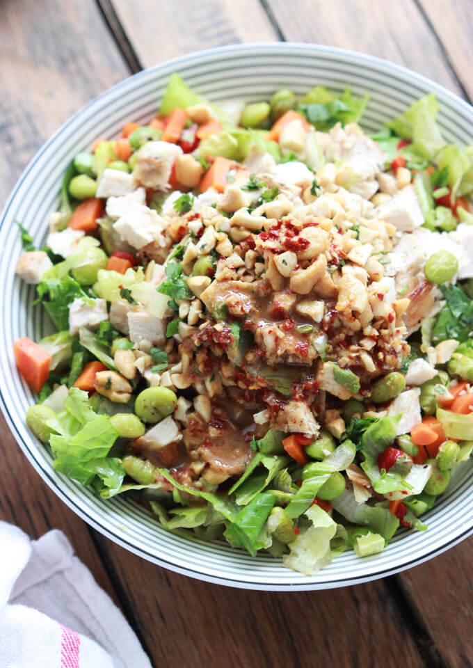 Chopped Thai Chicken Salad with PeanutChili Vinaigrette  Little Broken