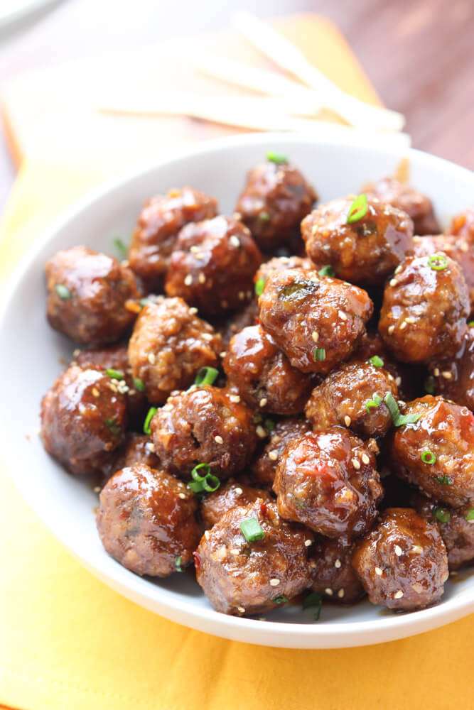 asian crockpot meatballs