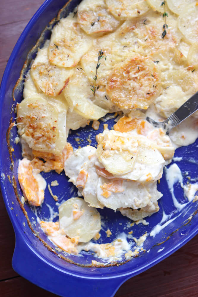 Thanksgiving Countdown TwoPotato Scalloped Gratin Little Broken