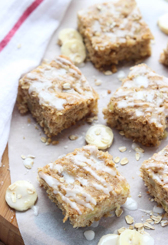 Banana Pineapple Oatmeal Breakfast Bars Little Broken
