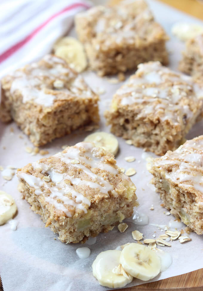 Banana Pineapple Oatmeal Breakfast Bars Little Broken