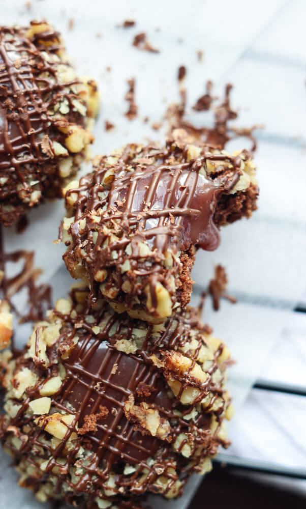 caramel thumbprint cookies