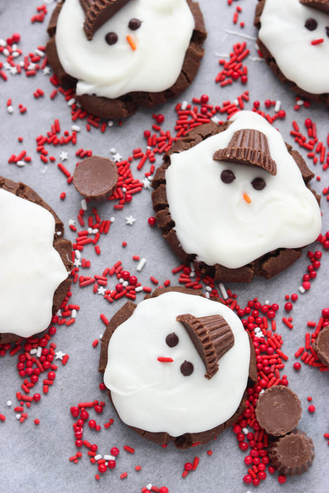 melted snowman cookies