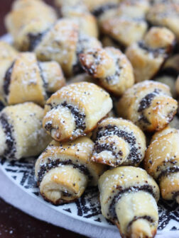 Day 11 of 12 Days of Cookies: delicate rugelach cookies with homemade poppy seed filling . You get 4+ dozen from one batch! | littlebroken.com @littlebroken