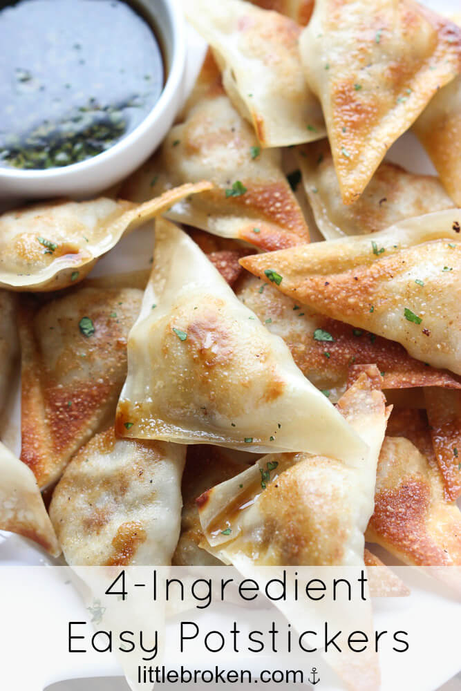4Ingredient Easy Potstickers [VIDEO] Little Broken