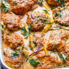 Cod in Creamy Red Roasted Pepper Sauce-image