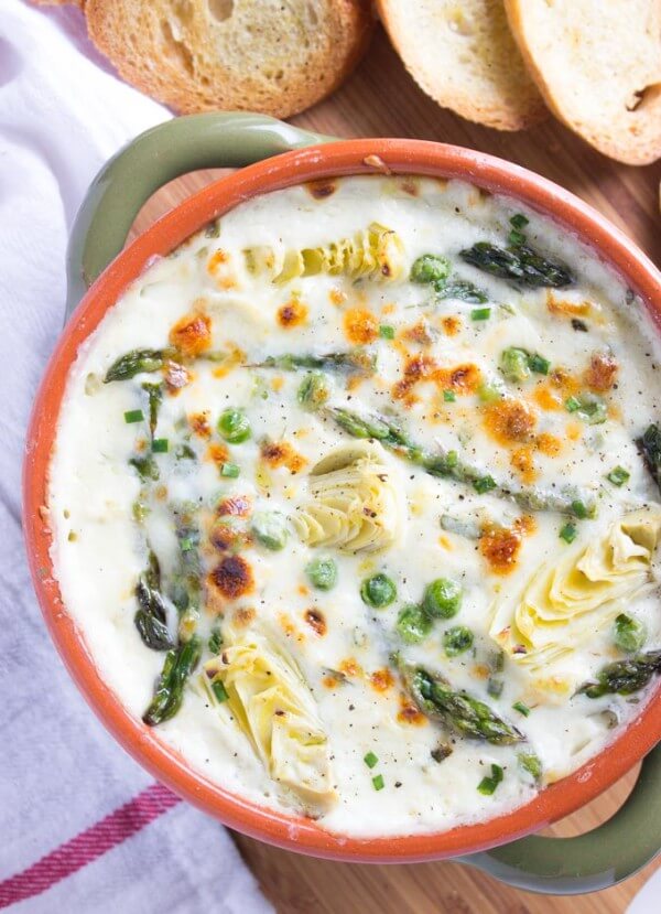 Loaded Spring Vegetable Cheese Dip Little Broken