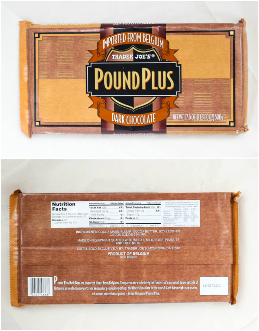 BEST products to buy at Trader Joe's - Pound Plus Dark Chocolate | littlebroken.com @littlebroken