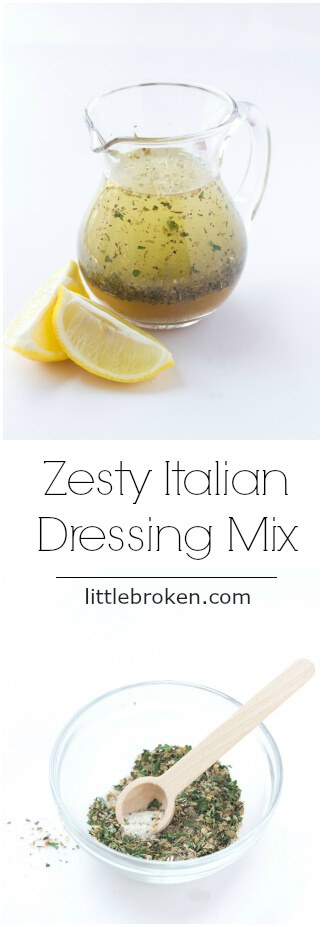 Homemade Zesty Italian Dressing Mix - Little Broken