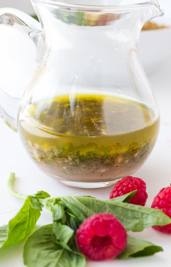 Raspberry Basil Garlic Vinaigrette Little Broken