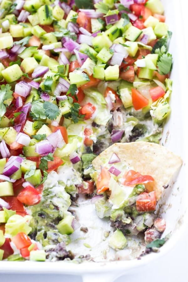 Veggie Loaded 7Layer Dip Little Broken