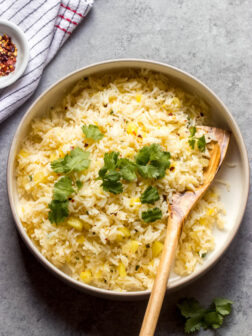 overhead pineapple rice