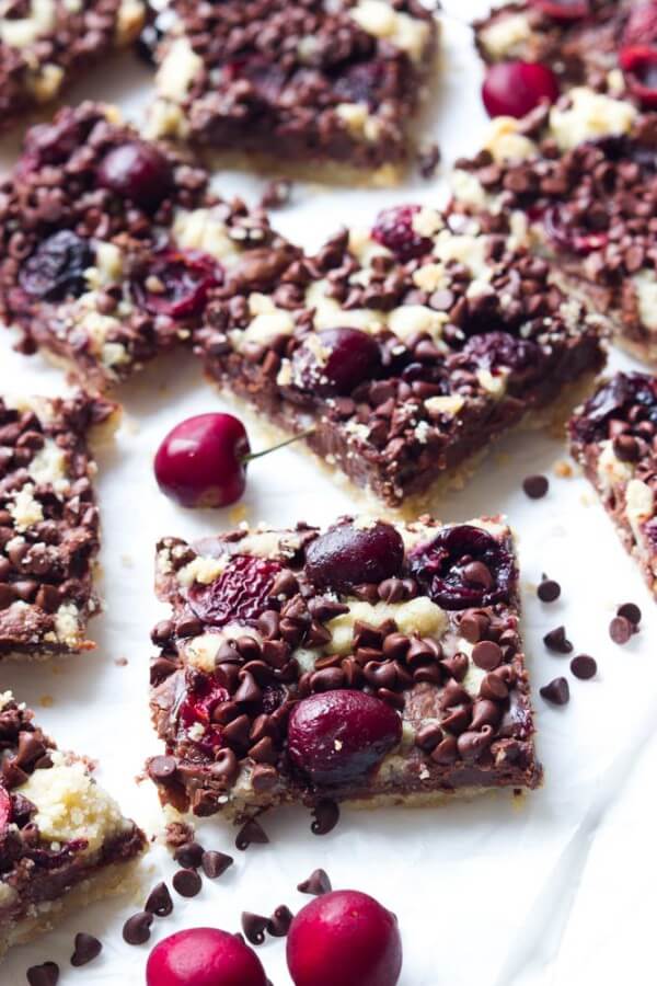 Cherry and Chocolate Fudge Bars Little Broken