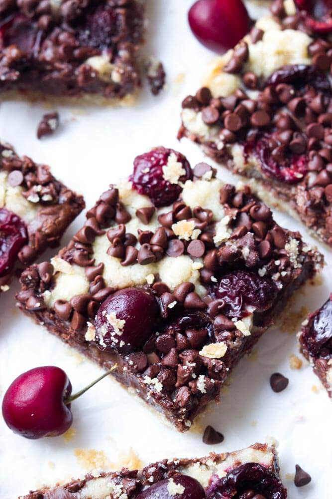 Cherry and Chocolate Fudge Bars Little Broken