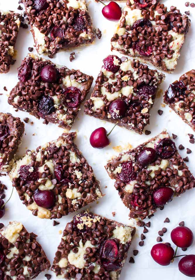 Cherry and Chocolate Fudge Bars Little Broken