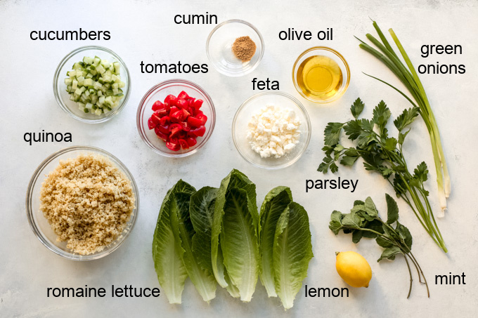 ingredients for lettuce boats