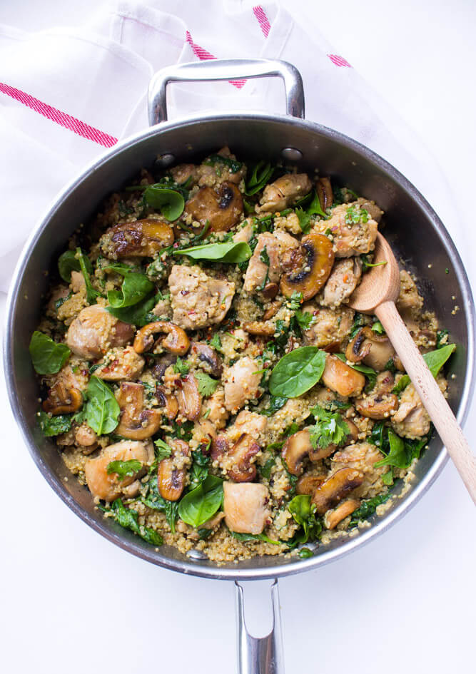 OnePot Chicken and Quinoa in Mustard Sauce Little Broken