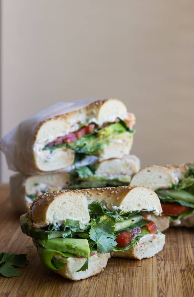 make vegetarian bagel sandwich make vegetarian bagel sandwich