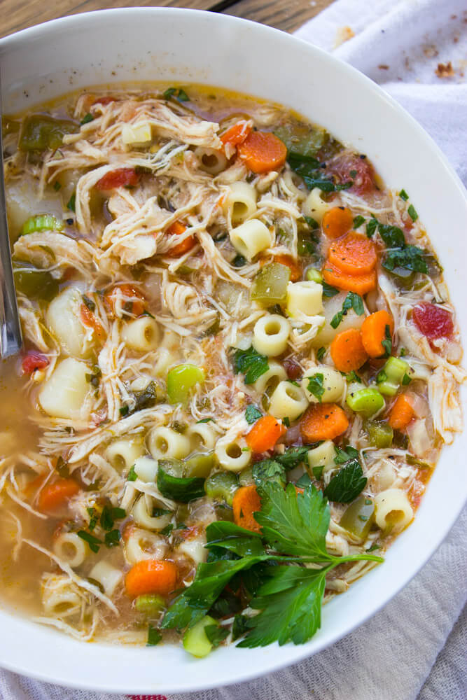 Sicilian Chicken Soup - Little Broken