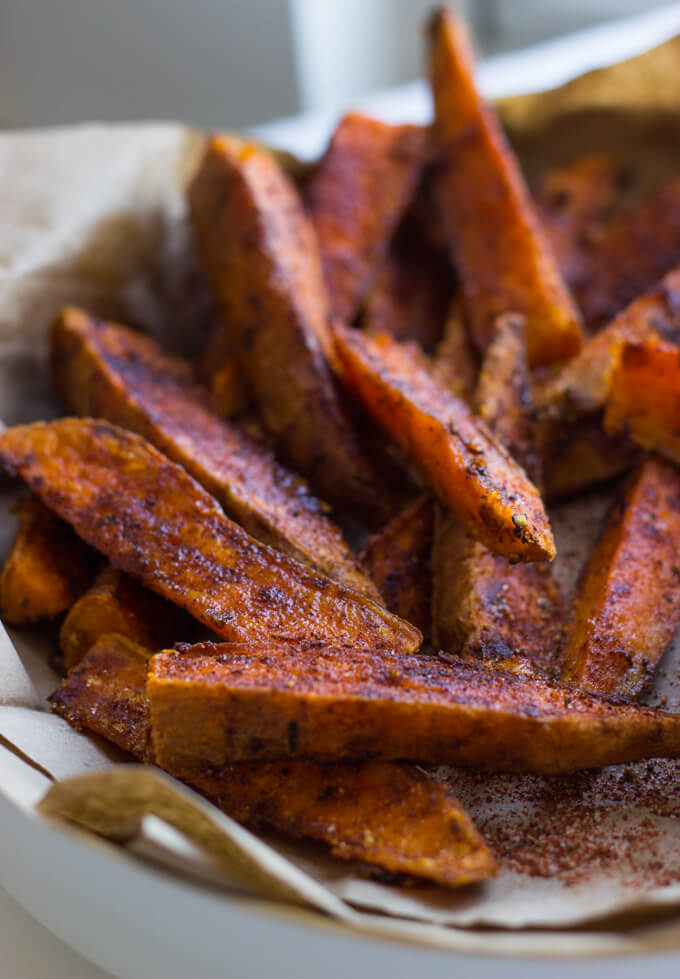 Best Chili Roasted Sweet Potato Wedges Little Broken