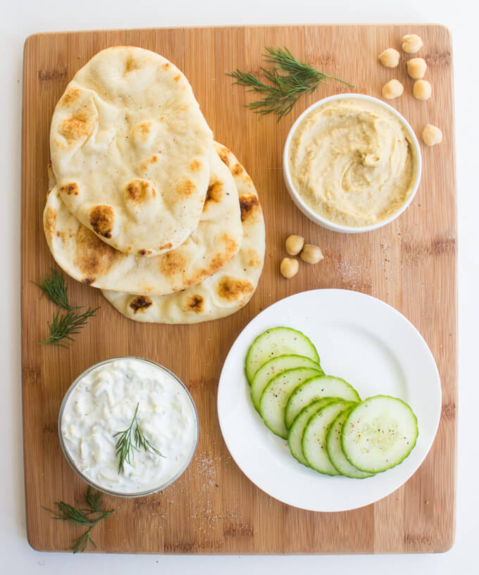 Hummus Naan Toast 3 Ways - give your morning toast a makeover with this easy naan bread. Simple, fresh and veggie loaded toppings will surely keep you full and healthy! | littlebroken.com @littlebroken