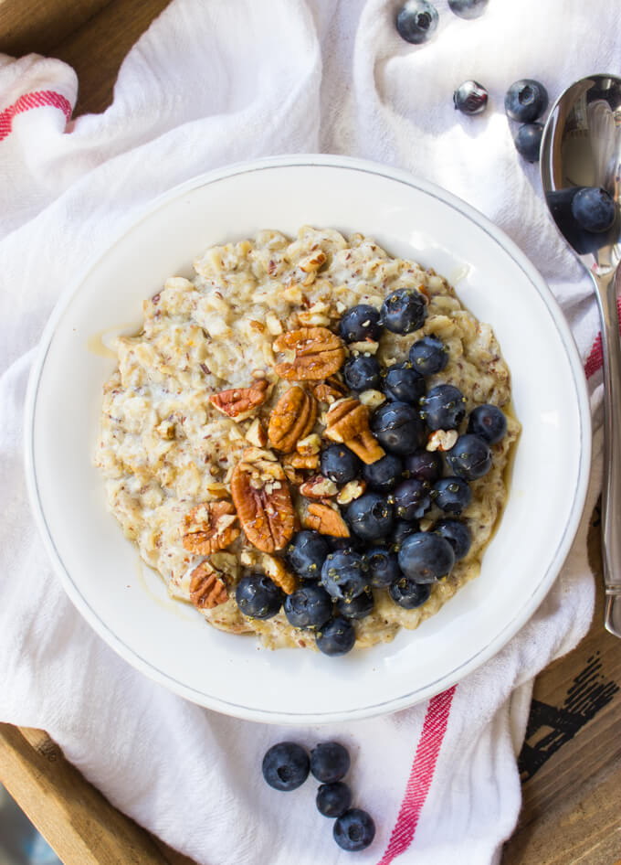 Wholesome Flaxseed and Blueberry Oatmeal - Little Broken