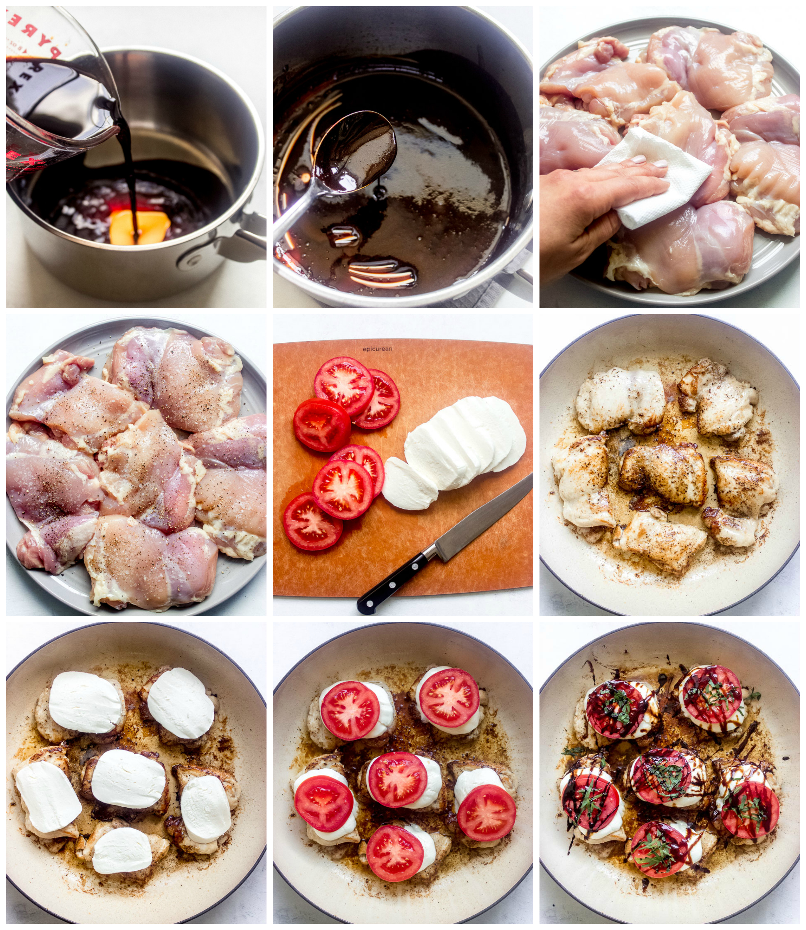 Step by step on how to make easy chicken caprese