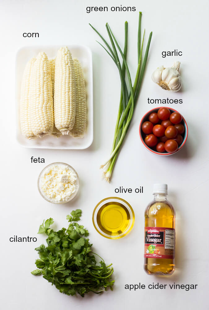 ingredients for corn salad