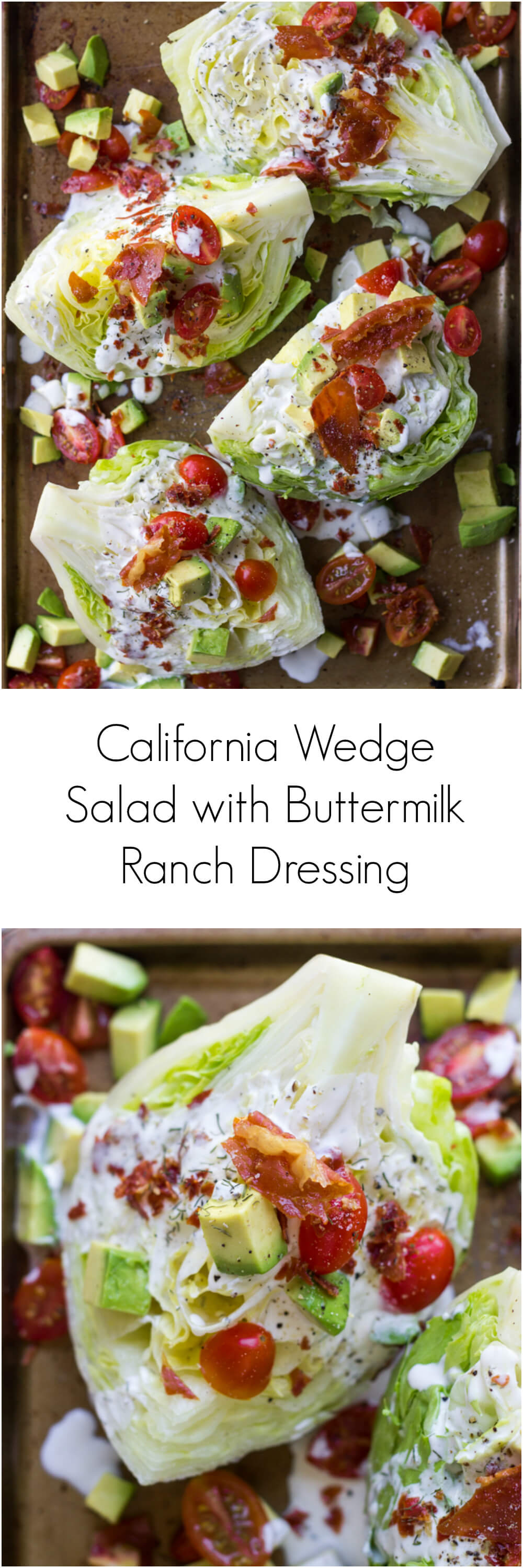 California Wedge Salad with Prosciutto Crumbles and Buttermilk Ranch