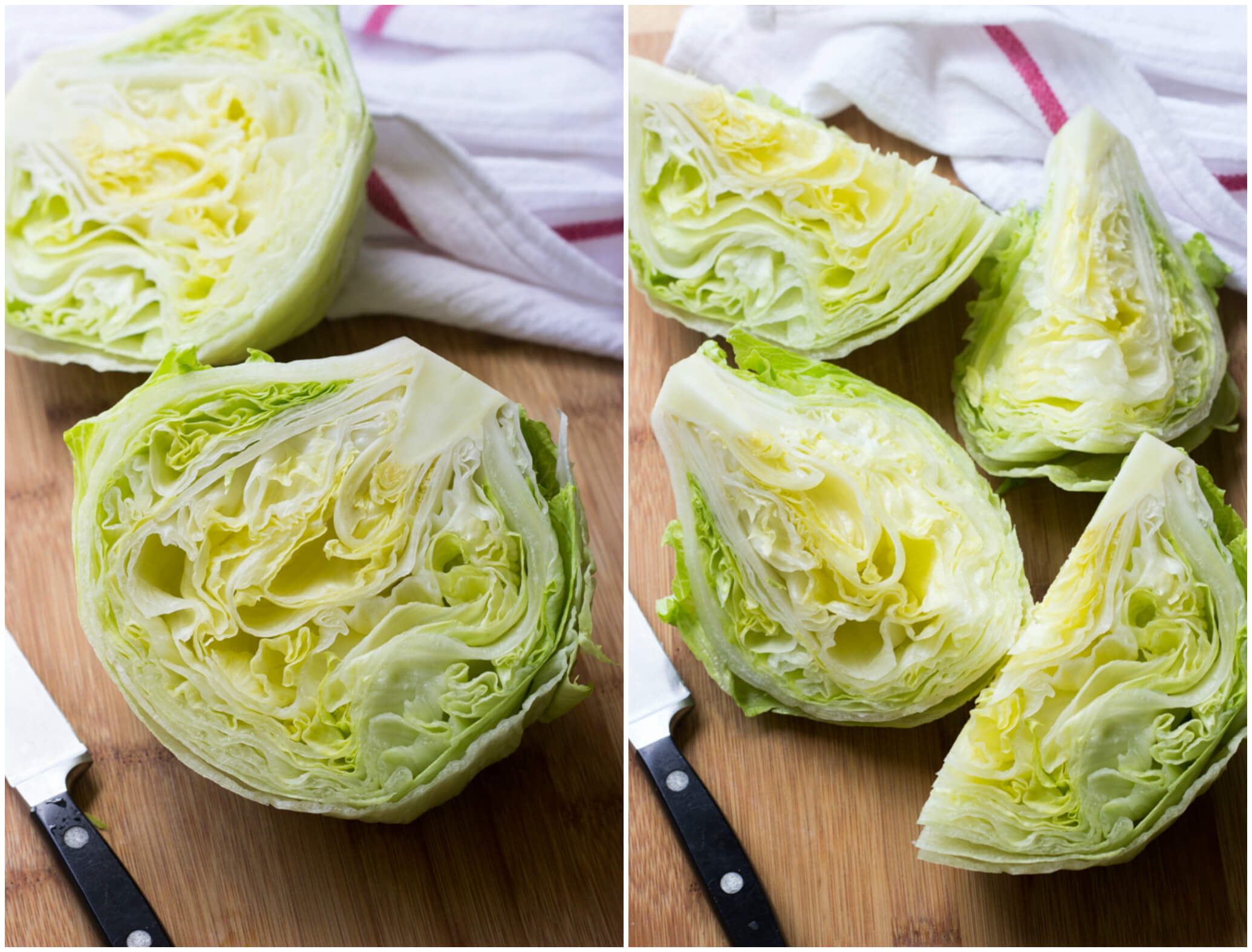 cut up iceberg lettuce
