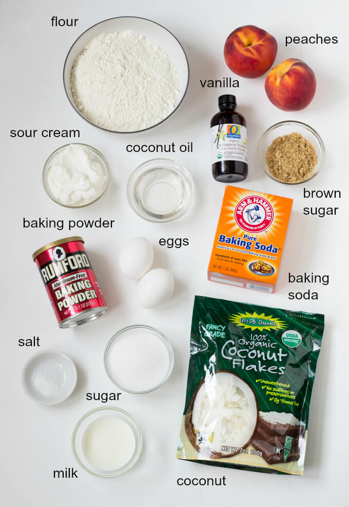 ingredients for peach muffin recipe