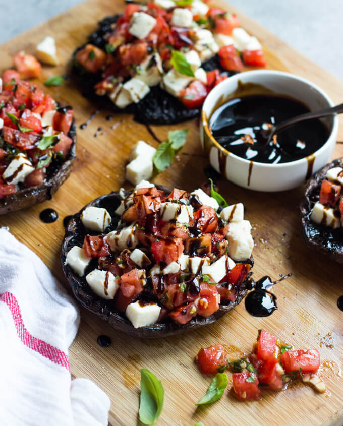 caprese stuffed mushrooms