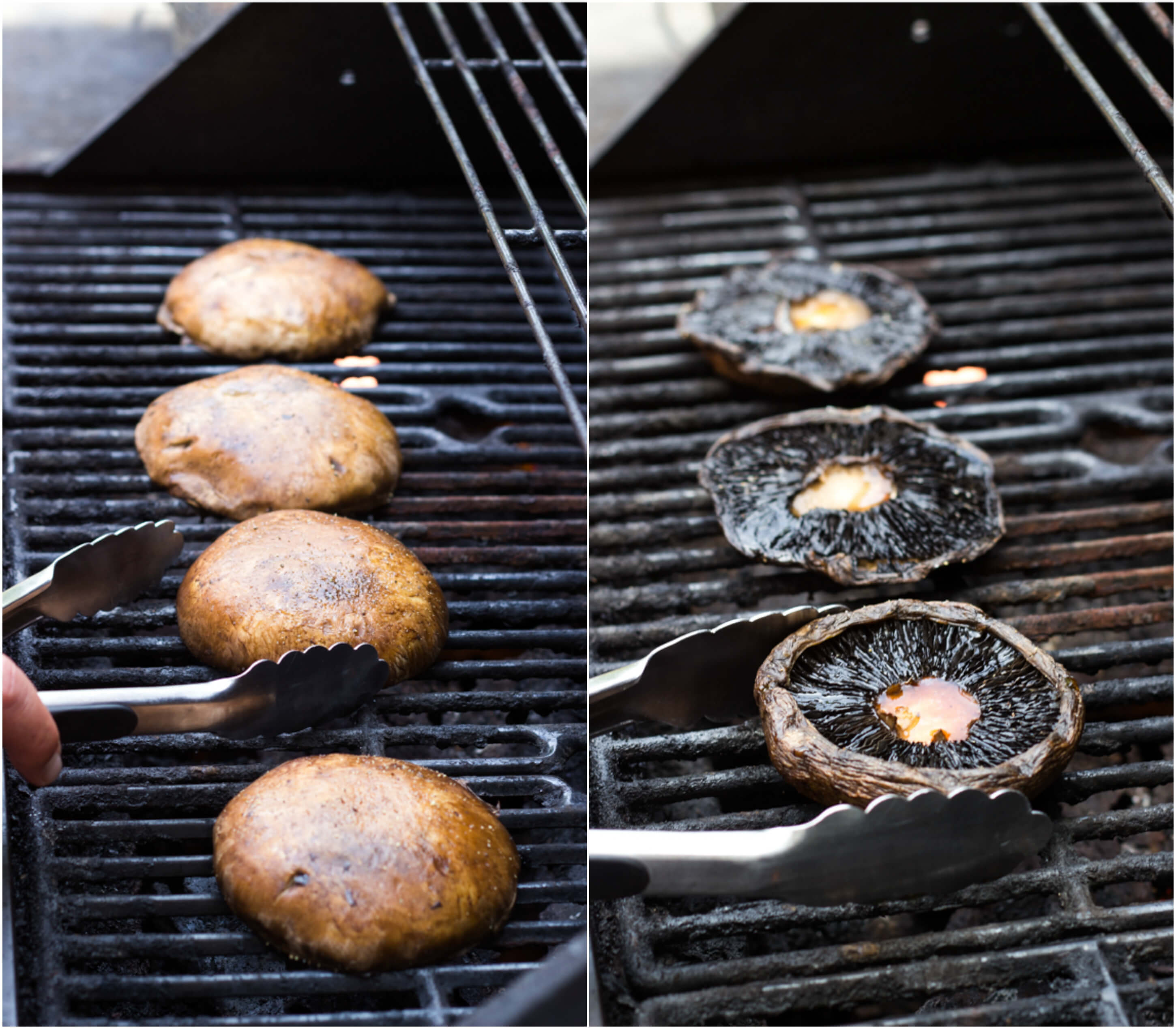 portobello mushrooms on a grill