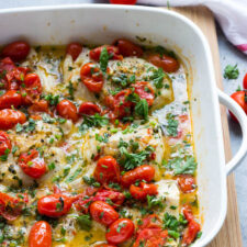 Cod With Tomato And Herb Butter-image