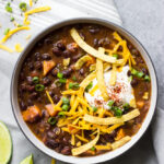 Black Bean and Sweet Potato Chili - the best vegetarian chili! | littlebroken.com @littlebroken