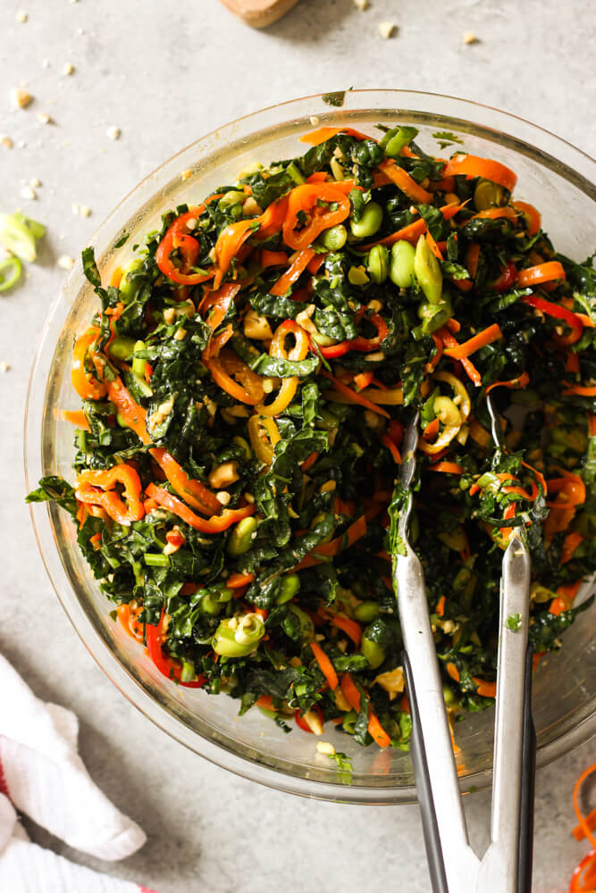 kale peanut salad