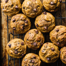 Healthy Chocolate Chip Pumpkin Muffins-image
