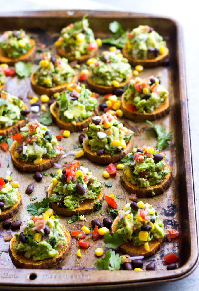 Sweet Potato Guacamole Bites