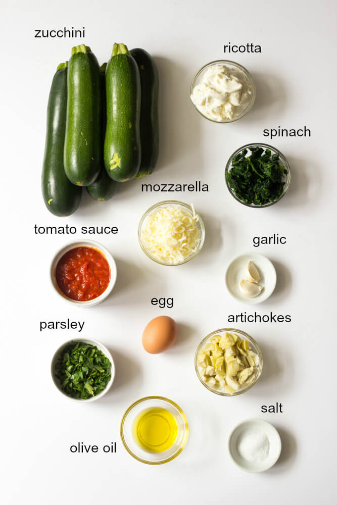 ingredients for zucchini roll ups