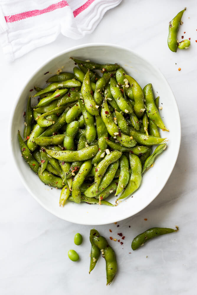 garlic edamame