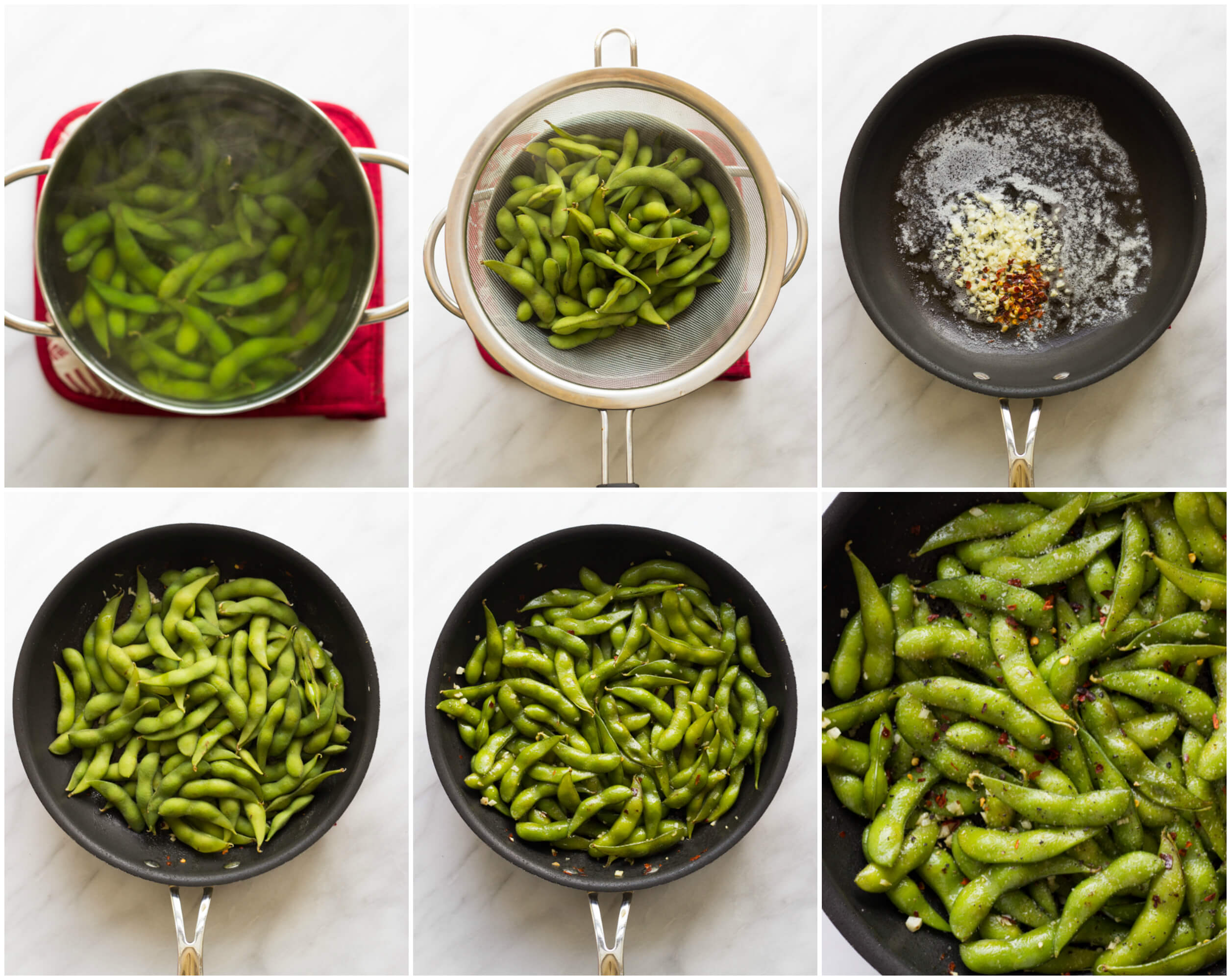 how to make garlic edamame