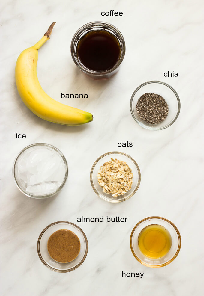 ingredients for coffee smoothie