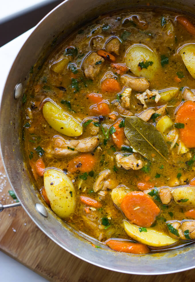 One-Pot Chicken Stew (The Easiest Stew Ever) - Little Broken