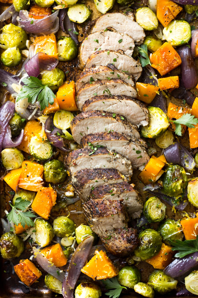 Oven Roasted Pork with Fall Vegetables - Little Broken