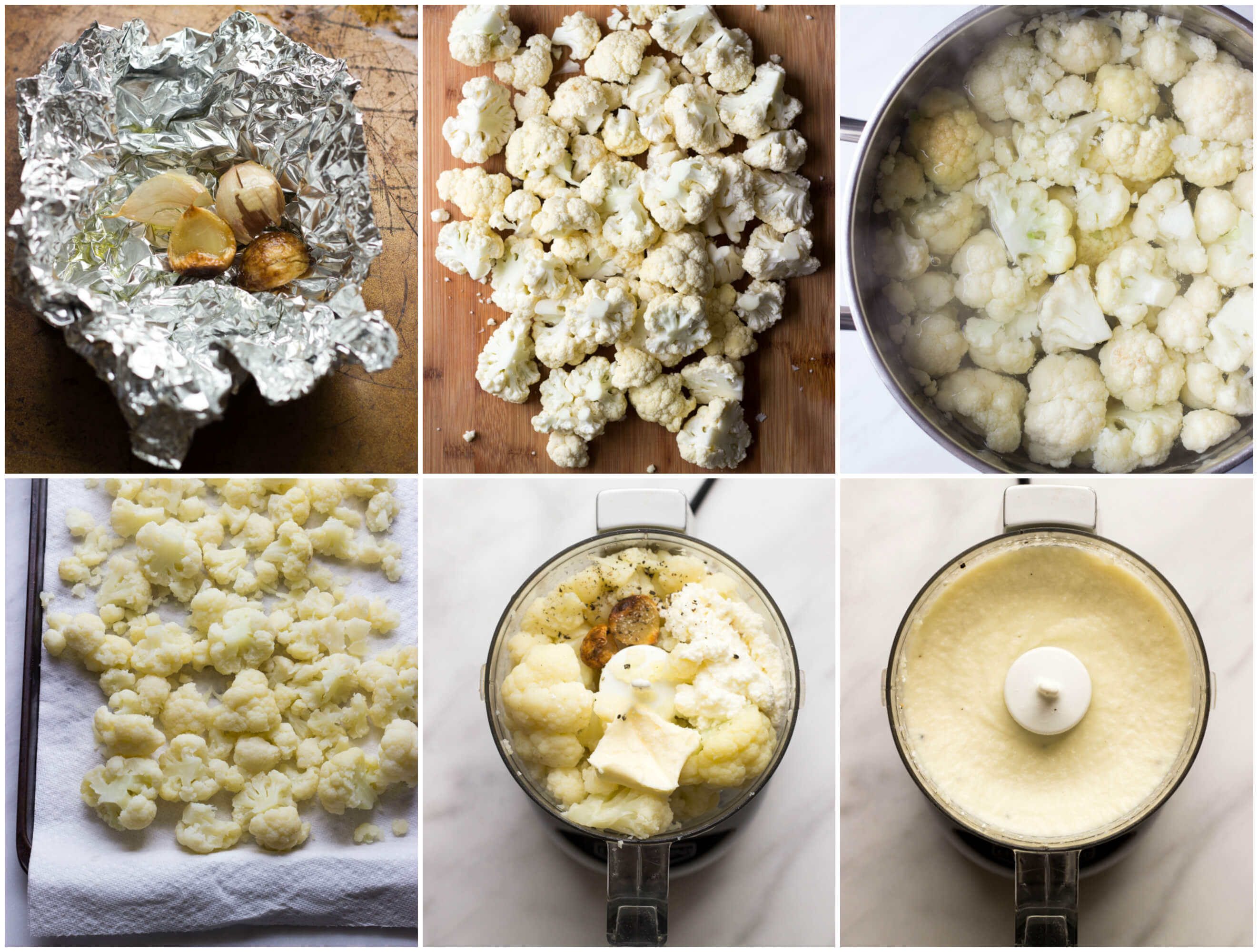 step by step on how to make cauliflower mash