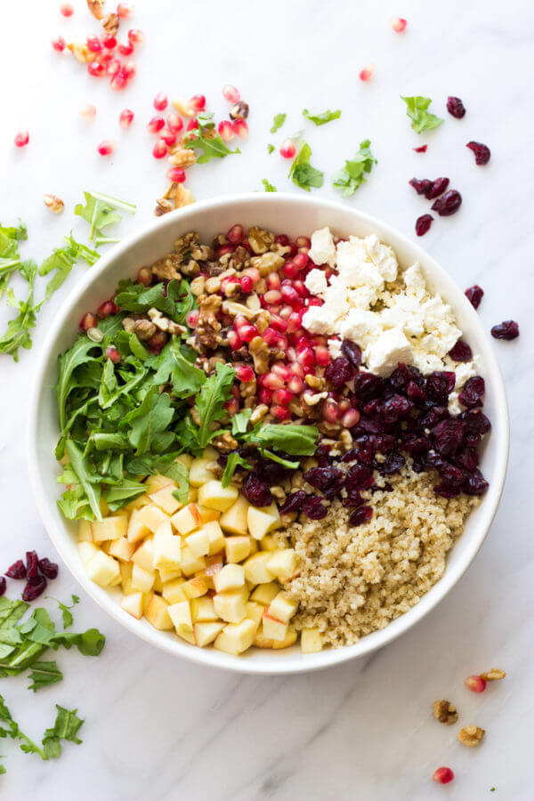 Pomegranate Arugula Quinoa Salad Little Broken