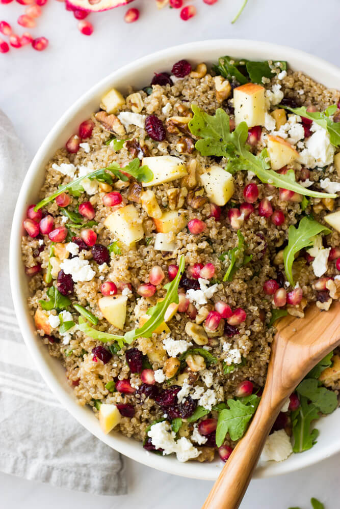 Pomegranate Arugula Quinoa Salad 